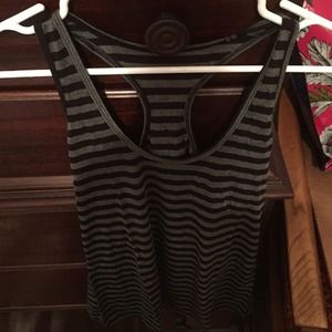LuLulemon grey and black striped racerback tank 8