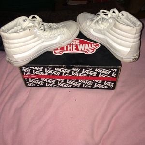 White hightop Vans