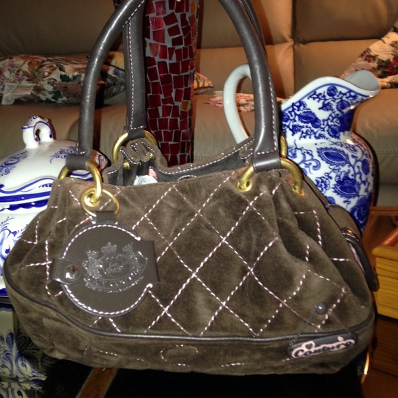 Juicy Couture Brown And Pink Satchel Bag
