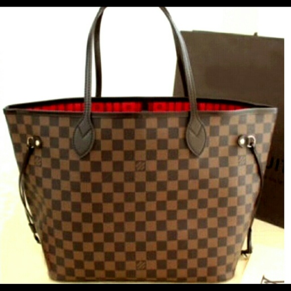 Neverfull GM, Damier Ebene Checkered Canvas Tote