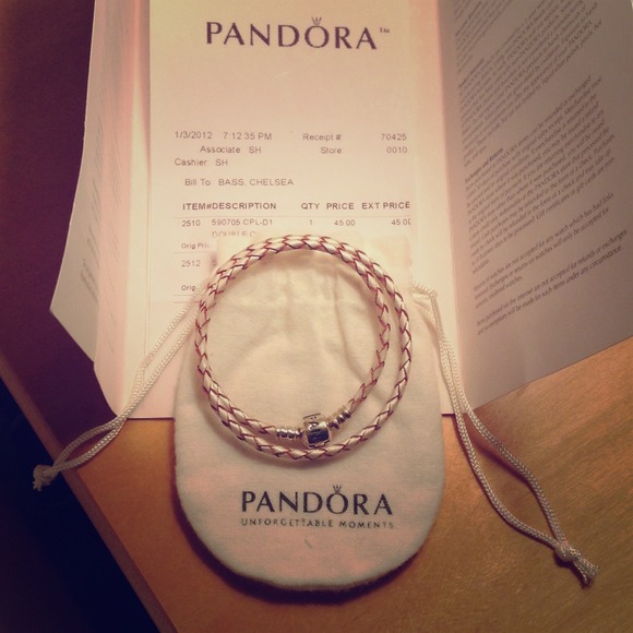 PANDORA champagne colored bracelet 35 cm