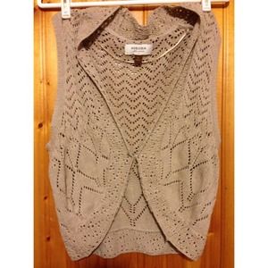 Brown Knitted Sweater Vest