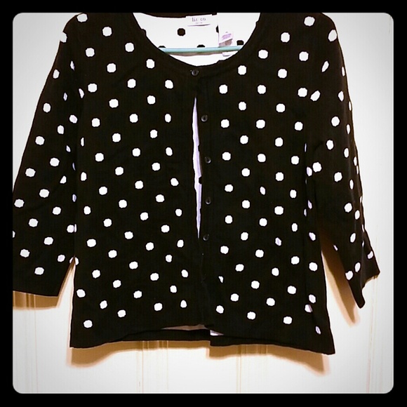 Cute 3/4 sleeve polka-dot cardigan - Picture 1 of 1