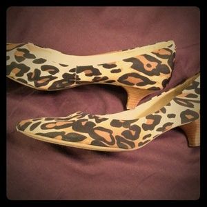 Leopard Kitty Kat Heel Shoes
