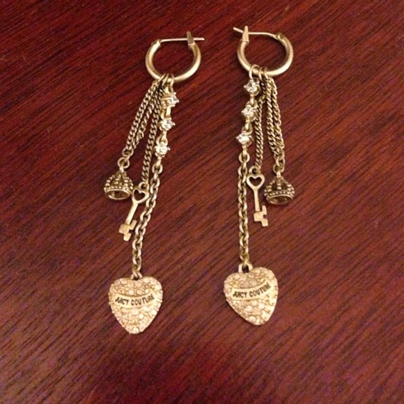 Juicy Couture Hanging Heart Earrings