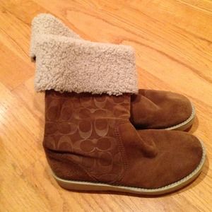 Coach suede boots