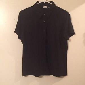 Black Button Up Top