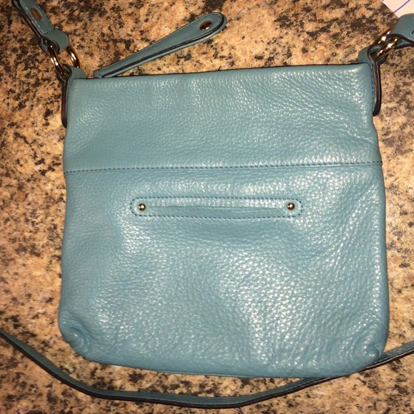 Teal leather🐬gold hardware✨ keeping 🥰 - Picture 3 of 4