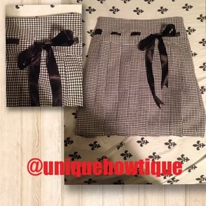 Plaid bubble bow skirt