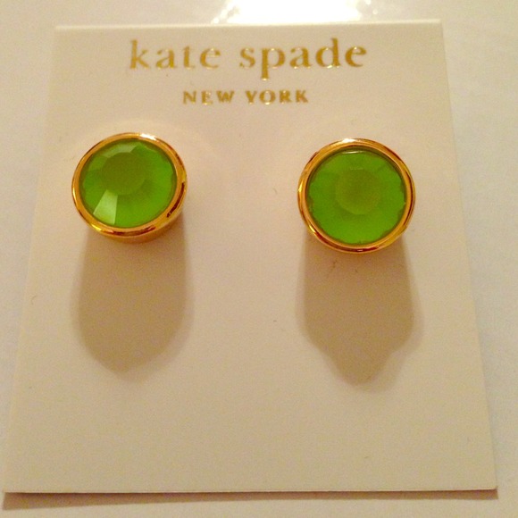 kate spade Jewelry - KS 14K gold filled mint green stud pierced earring