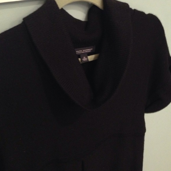 Banana Republic black merino wool sweater dress - Picture 2 of 4