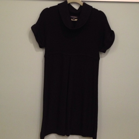 Banana Republic black merino wool sweater dress - Picture 4 of 4