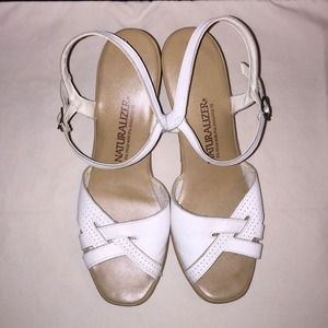 Naturalizer White Sandals