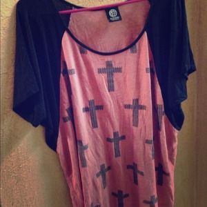 Plus size cross shirt