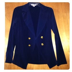 Navy Blue Sailor Button Blazer