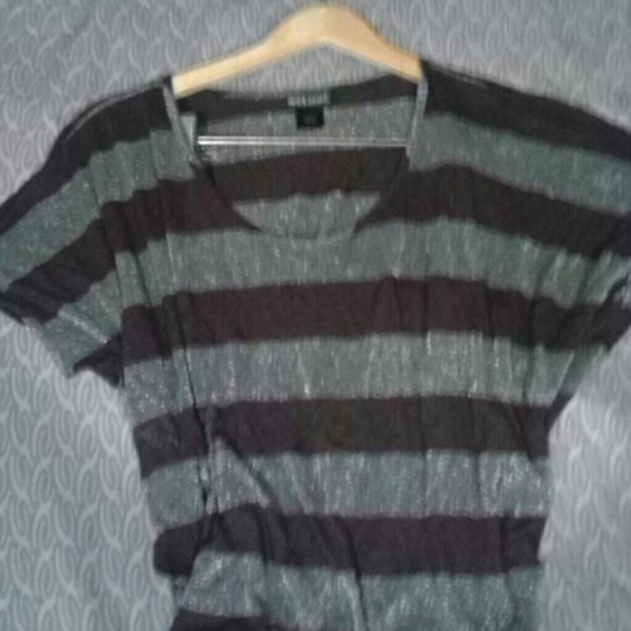 striped wet seal top