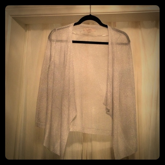 Loft Silver✨💎Metallic💎✨Sweater  Size Small
