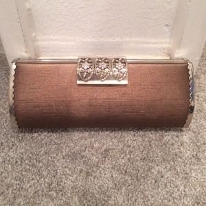 Bronze clutch with silver accents