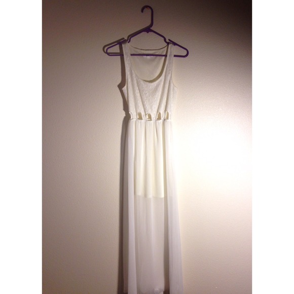 White, floor length, sundress!