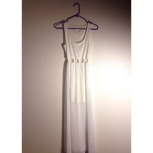 White, floor length, sundress!