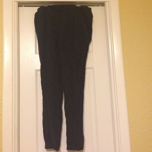 Silk Black Joggers