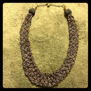 Brown hand beaded beautiful necklace!