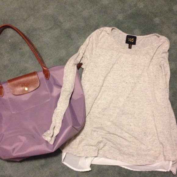 Longchamp and sheer back top bundle