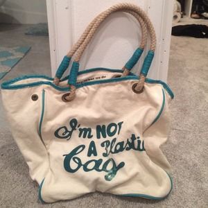 I am not a plastic bag beach bag