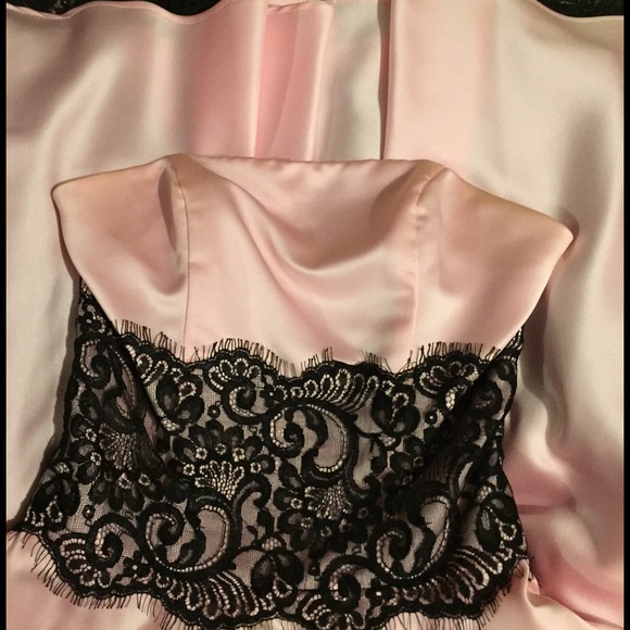 Light Pink & Black Lace Dress - Picture 4 of 4