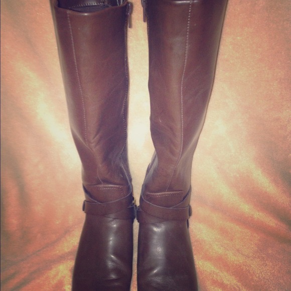 Womens Size 9 Brown Leather Riding Boots