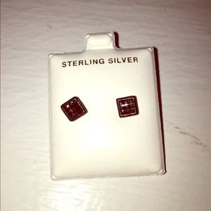 Black stone earrings