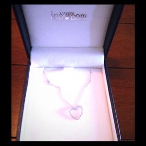 RESERVED Heart Shaped Rhinestone Necklace