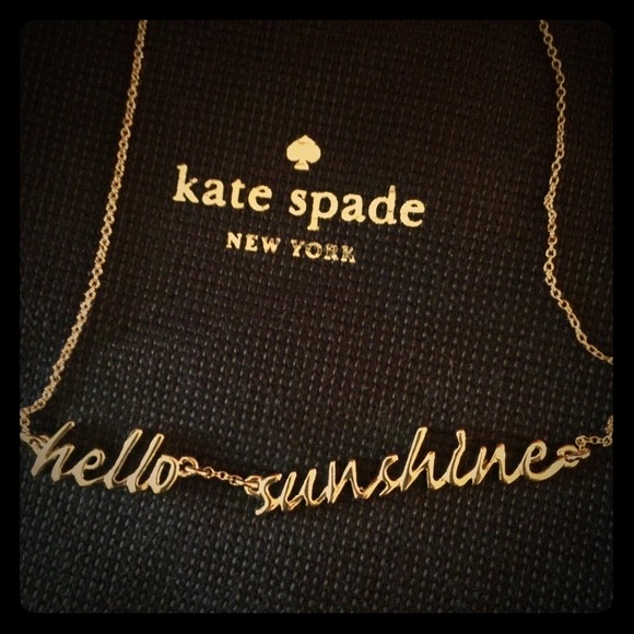 NWT Kate Spade HELLO SUNSHINE Gold Necklace