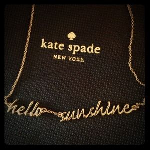 NWT Kate Spade HELLO SUNSHINE Gold Necklace