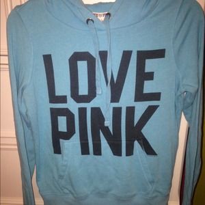 Victoria Secret PINK blue hoodie size XS
