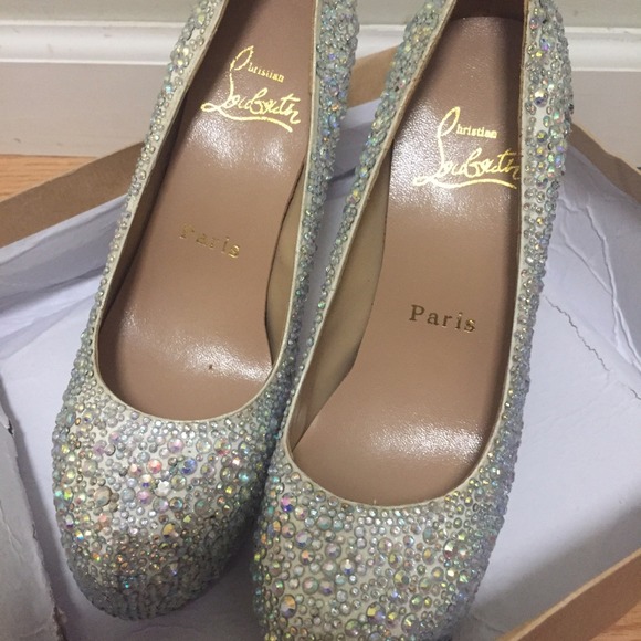 Sparkly platform heels
