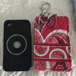 Vera Bradley Phone Case Holder & phone case.