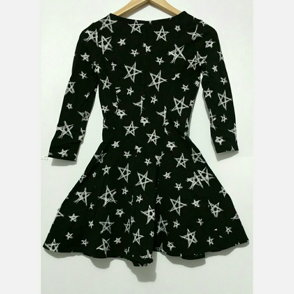FOREVER 21 Flared Waist Starry Dress