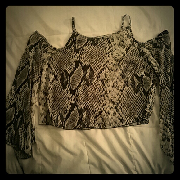 Snakeskin crop top