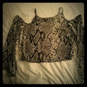 Snakeskin crop top