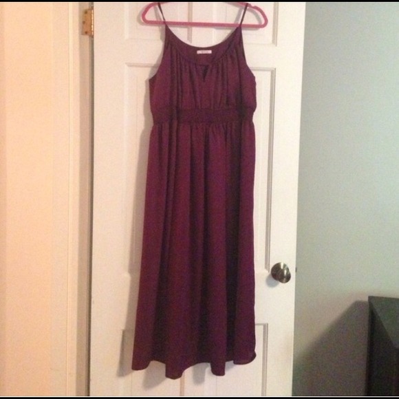 Maternity Burgundy Silky Dress