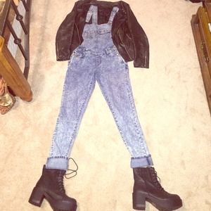 Acid wash overalls