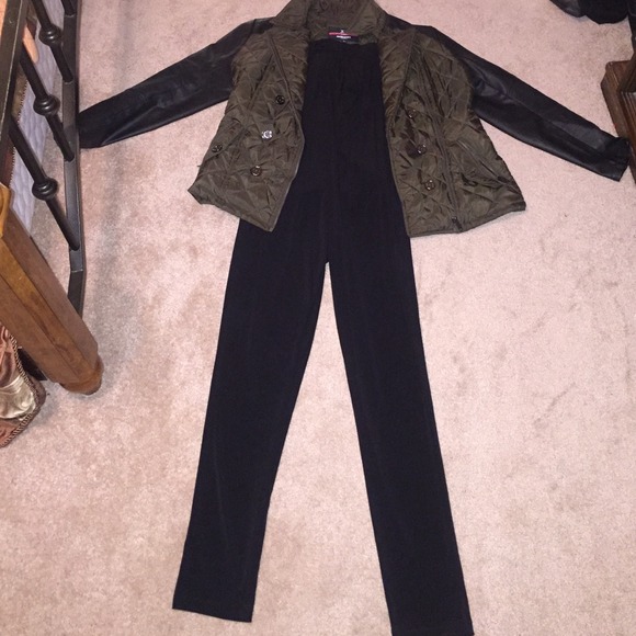 All black Full Body suit with no sleeves