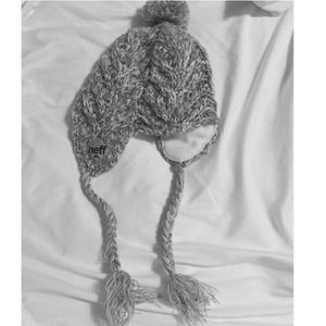 Neff beanie with tassled ear flaps