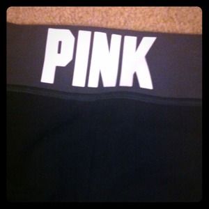 Victoria's Secret PINK Black Cropped Leggings/Yoga