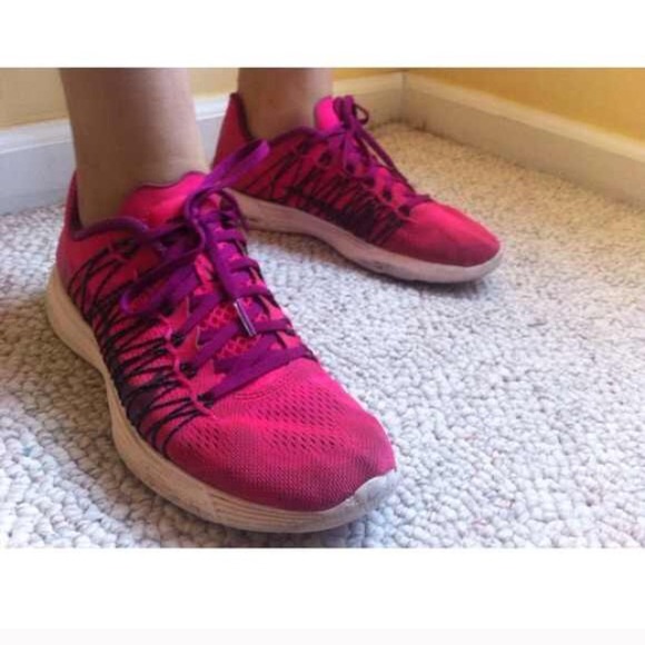 Pink Nike Lunarlon Running Shoes