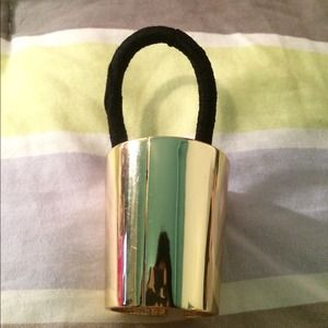 Gold cone ponytail cuff