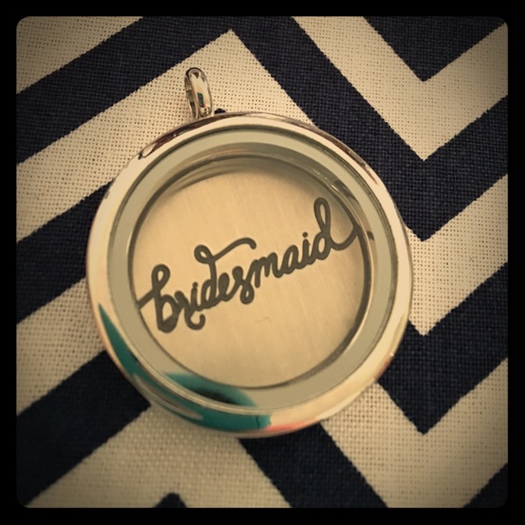 Bridesmaid plate for 30mm Large Origami Owl locket