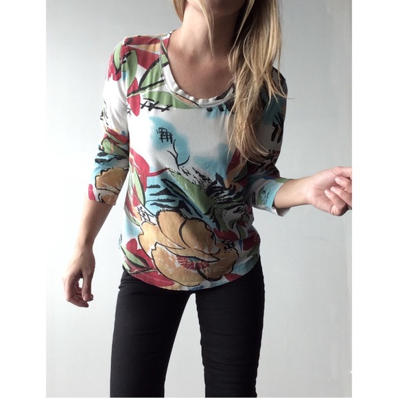 Chico's Tops - Chico's 3/4 sleeve multi color top