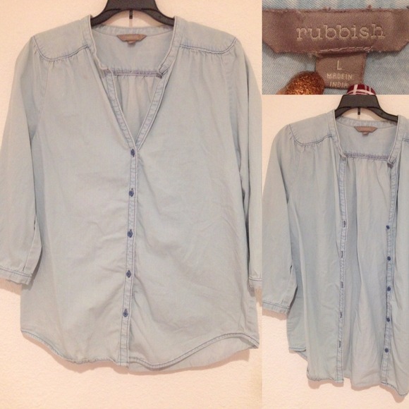 Oversized denim flannel